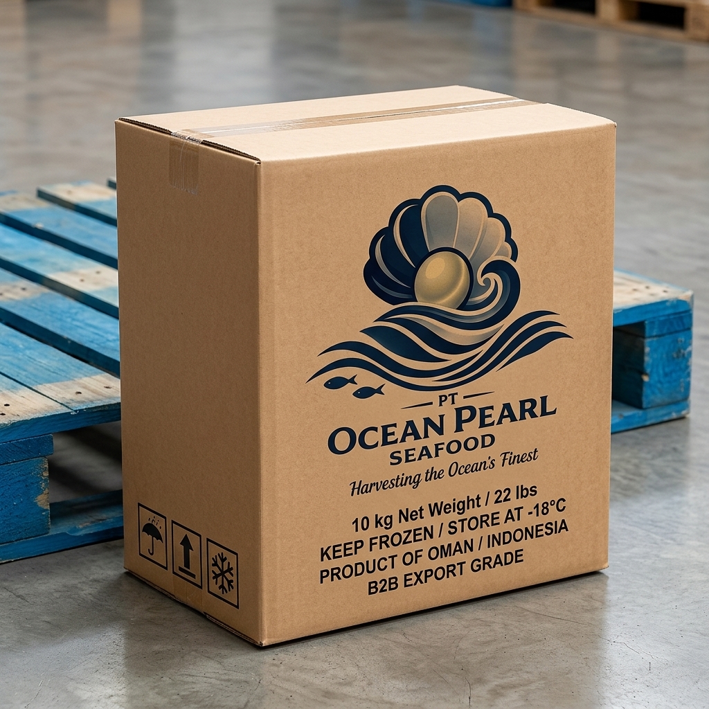 Ocean Pearl International Standard Waxed Wholesale Export Carton Mockup